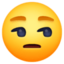 niezadowolona twarz Emoji (Facebook)