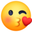 faccina che manda un bacio Emoji (Facebook)