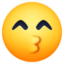 küssendes Gesicht mit lächelnden Augen Emoji (Facebook)