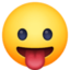 arc kinyújtott nyelvvel Emoji (Facebook)