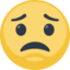 Worried Face Emoji (Facebook)