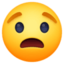 susirūpinęs veidas Emoji (Facebook)