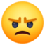 visage en colère Emoji (Facebook)