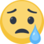 Crying Face Emoji (Facebook)
