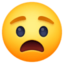 Anguished Face Emoji (Facebook)