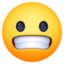 grimaszoló arc Emoji (Facebook)