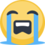Loudly Crying Face Emoji (Facebook)