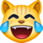 kattengezicht met tranen van vreugde Emoji (Facebook)