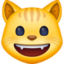 tête de chat qui sourit Emoji (Facebook)