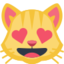Smiling Cat Face With Heart-Eyes Emoji (Facebook)