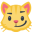 Cat Face With Wry Smile Emoji (Facebook)