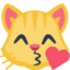 Kissing Cat Face Emoji (Facebook)