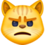 rosto de gato mal-humorado Emoji (Facebook)