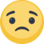 Slightly Frowning Face Emoji (Facebook)