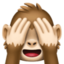 macaco que não vê nada Emoji (Facebook)