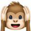 macaco que não ouve nada Emoji (Facebook)