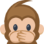 Speak-No-Evil Monkey Emoji (Facebook)