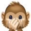 macaco que não fala nada Emoji (Facebook)