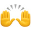 Raising Hands Emoji (Facebook)