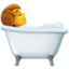 personne prenant un bain Emoji (Facebook)