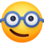 faccina nerd Emoji (Facebook)