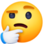 gondolkodó arc Emoji (Facebook)