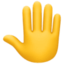 erhobene Hand von hinten Emoji (Facebook)