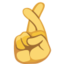 Crossed Fingers Emoji (Facebook)
