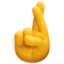 keresztezett ujjak Emoji (Facebook)