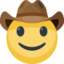 Cowboy Hat Face Emoji (Facebook)