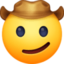 Gesicht mit Cowboyhut Emoji (Facebook)