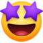 ko‘zlarda yulduzcha Emoji (Facebook)