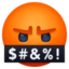 faccina con simboli sulla bocca Emoji (Facebook)