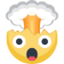 felrobbanó fej Emoji (Facebook)