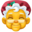 mikulás ruhás anyó Emoji (Facebook)