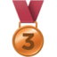 medaille 3e plaats Emoji (Facebook)