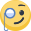 Face With Monocle Emoji (Facebook)