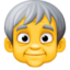 älterer Erwachsener Emoji (Facebook)