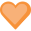 Orange Heart Emoji (Facebook)