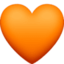 Orange Heart Emoji (Facebook)