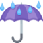 Umbrella With Rain Drops Emoji (Facebook)