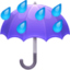 Umbrella With Rain Drops Emoji (Facebook)