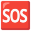 simbolis „SOS“ Emoji (Google)