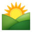 Sunrise Over Mountains Emoji (Google)