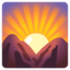 Sunrise Over Mountains Emoji (Google)