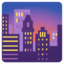 cidade ao anoitecer Emoji (Google)