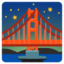 ponte di notte Emoji (Google)