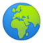 Globe Showing Europe-Africa Emoji (Google)