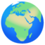 Globe Showing Europe-Africa Emoji (Google)