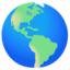 Globe Showing Americas Emoji (Google)